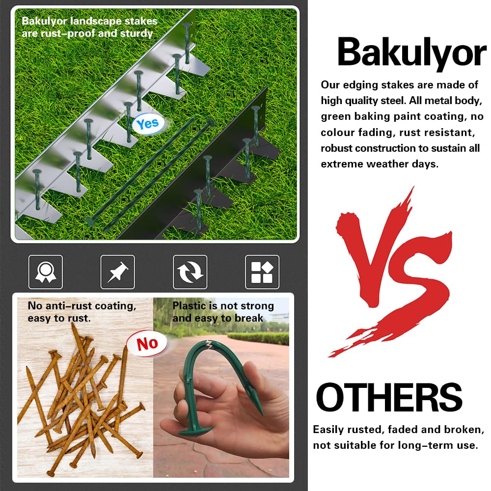 Bakulyor 50-pack bundle offers ready-to-use edging solution.