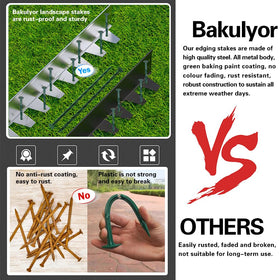 Bakulyor 6-gauge steel stake offers heavy-duty support for outdoor setups.