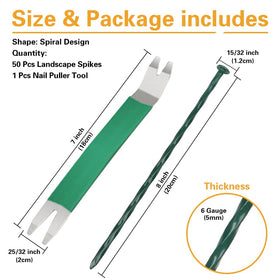 Bakulyor 6-gauge green edging stake close-up shows robust coating.