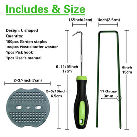 Bakulyor buffer washers included for firmer lawn fabric attachment.