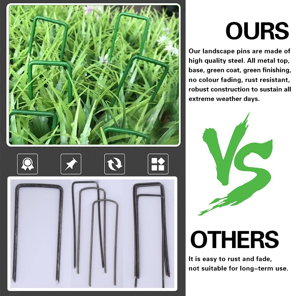 Bakulyor garden cloth pins green coating blend with landscaping.