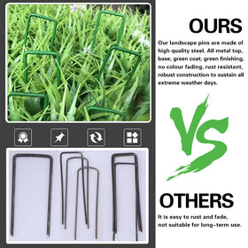 Bakulyor garden cloth pins green coating blend with landscaping.