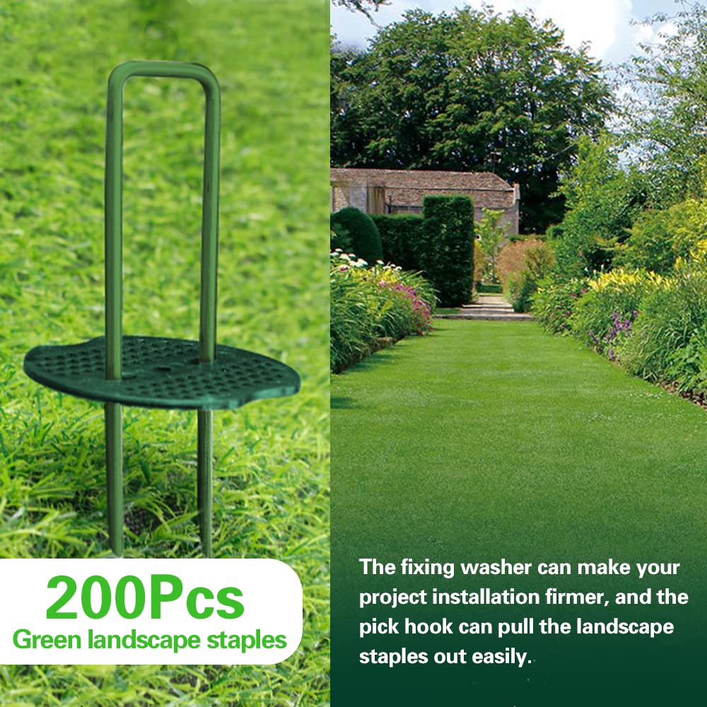 Bakulyor landscape staples close-up with sharp tips for easy ground penetration.