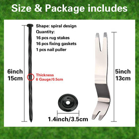 Bakulyor rug stake hammer-installation for fast, secure in-ground anchoring.