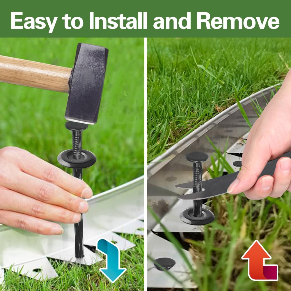 Bakulyor rug stake with nail puller included enables easy removal and reuse.