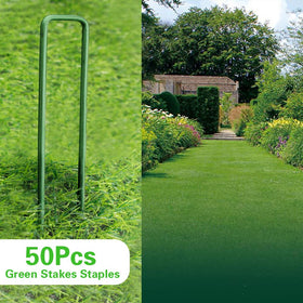 Bakulyor sod anchoring pegs 6inch ensure sod stays flat and tidy.