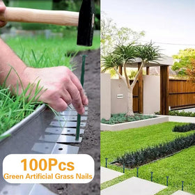 Bakulyor spiral-drive stake demonstrates strong drive for secure landscape edging.