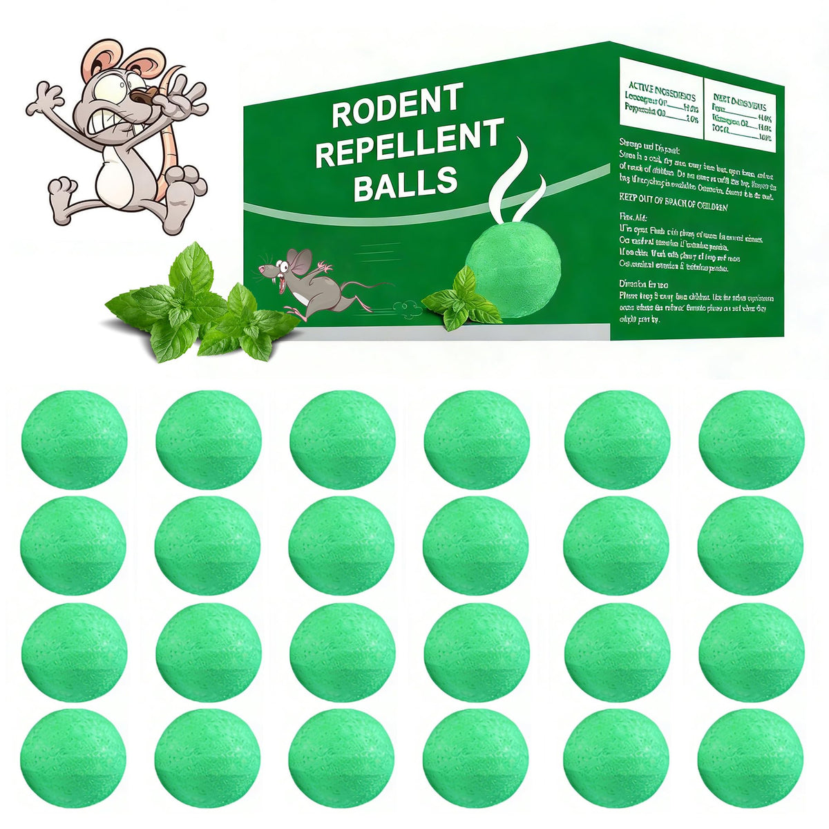 Balancexlite Plus peppermint rodent repellent pellets deter mice with a strong, natural scent.