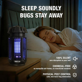 Baldr Bug Zapper dual-mount shows versatile placement for patios and gardens.