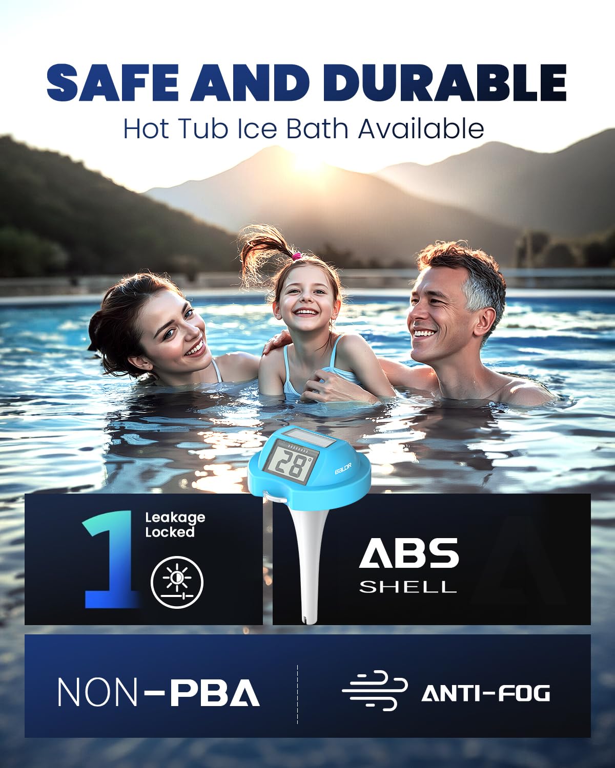 Baldr IPX7 waterproof gauge suitable for inground and above-ground pools.