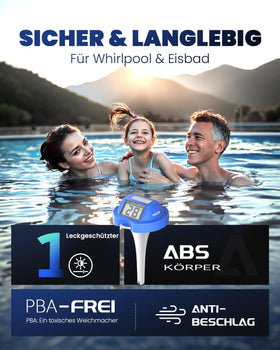 Baldr accurate sensors update every 10 seconds for timely pool temperature awareness.