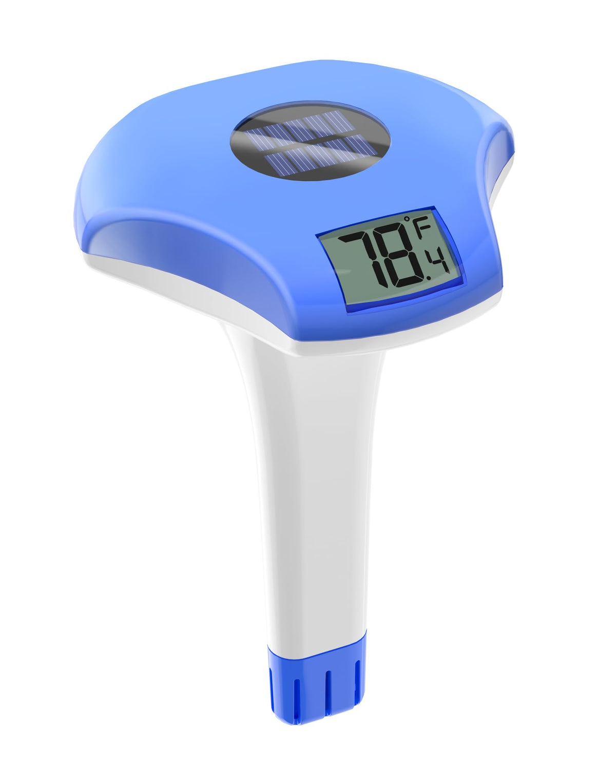 Baldr Solar Pool Thermometer display shows clear readings at a glance for quick checks.