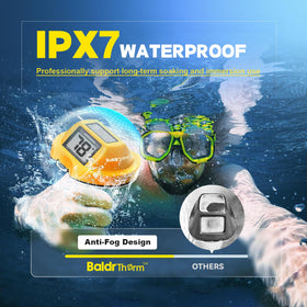 BaldrTherm anti fog IPX7 design withstands heated water