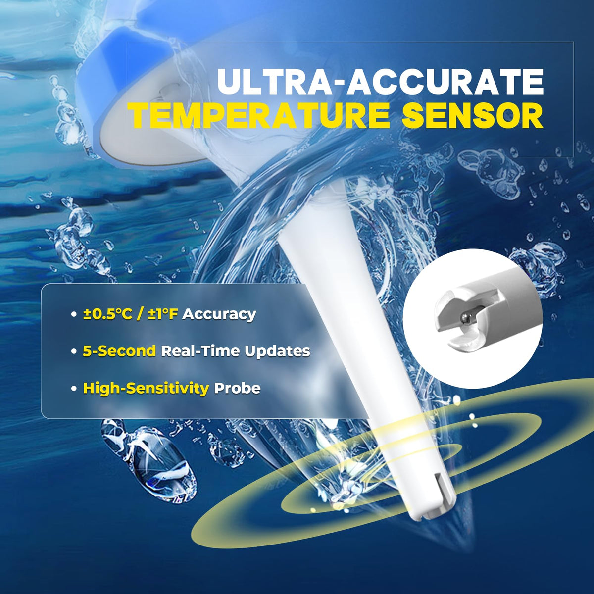 BaldrTherm dual-screen thermometer offers large digits for quick checks from a distance.