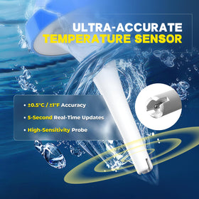 BaldrTherm dual-screen thermometer offers large digits for quick checks from a distance.