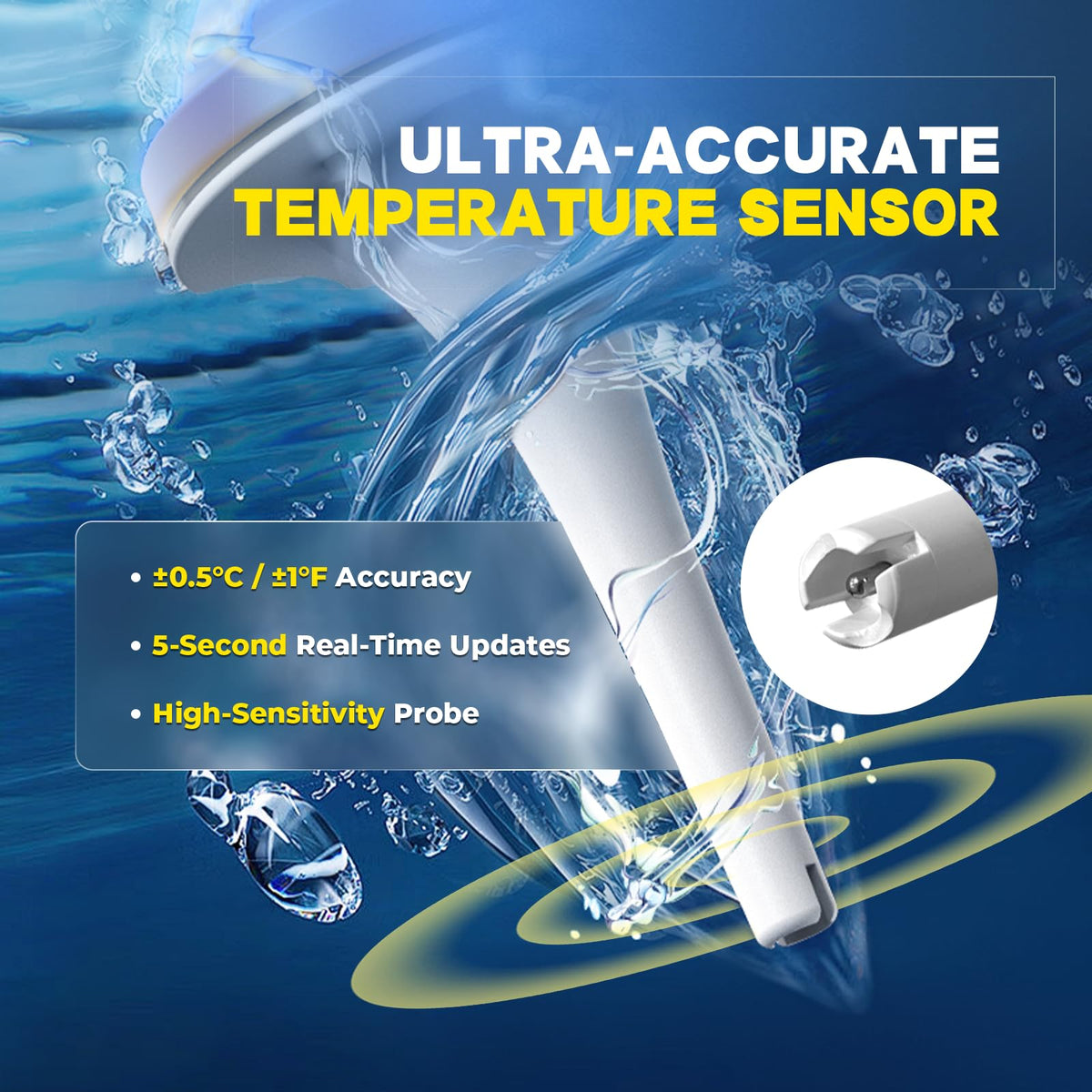 BaldrTherm dual screen visibility from any pool angle