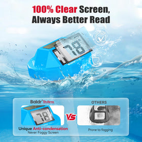 BaldrTherm IPX7 waterproof build stands up to splashes and heated water use.