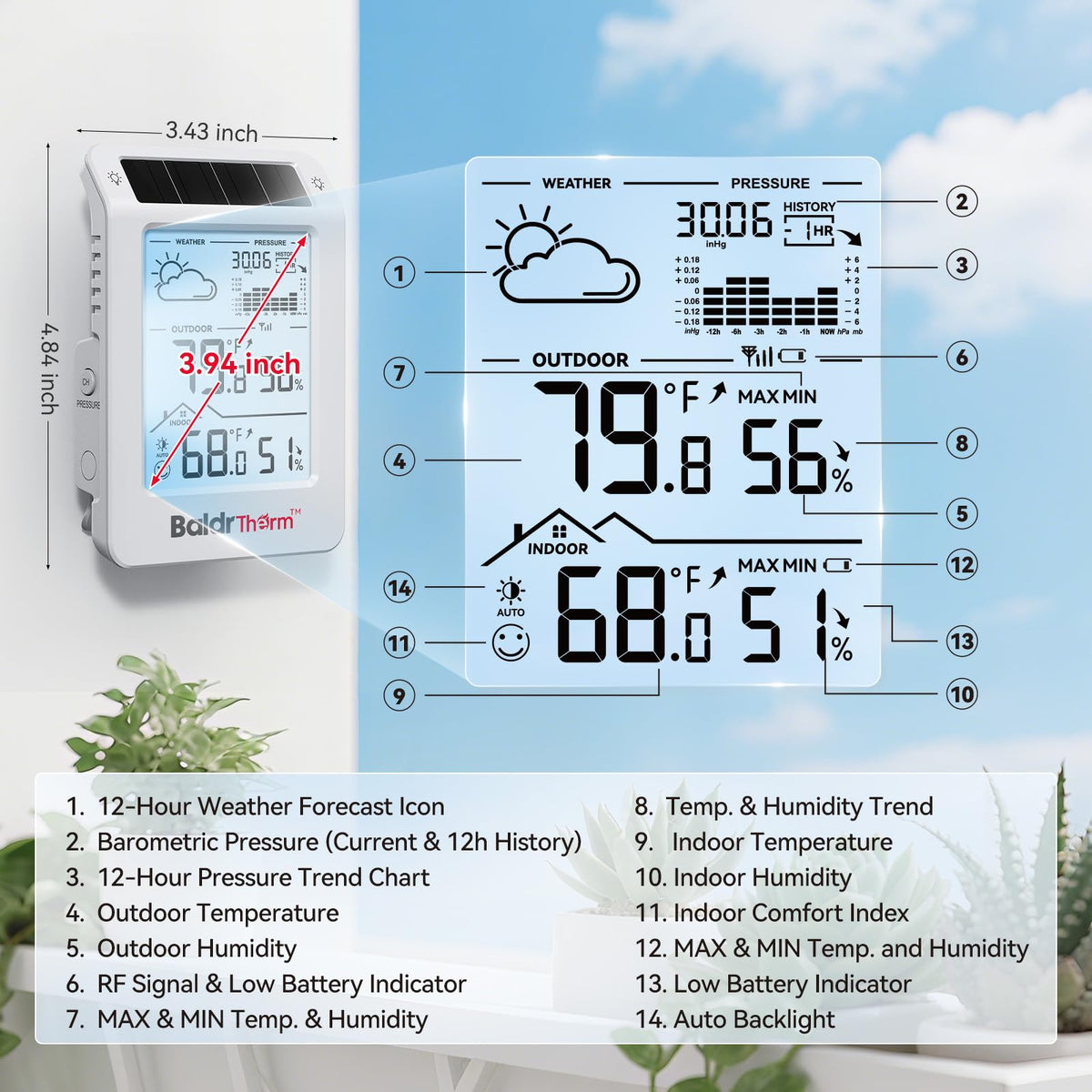 BaldrTherm pro-grade sensor delivers reliable readings.
