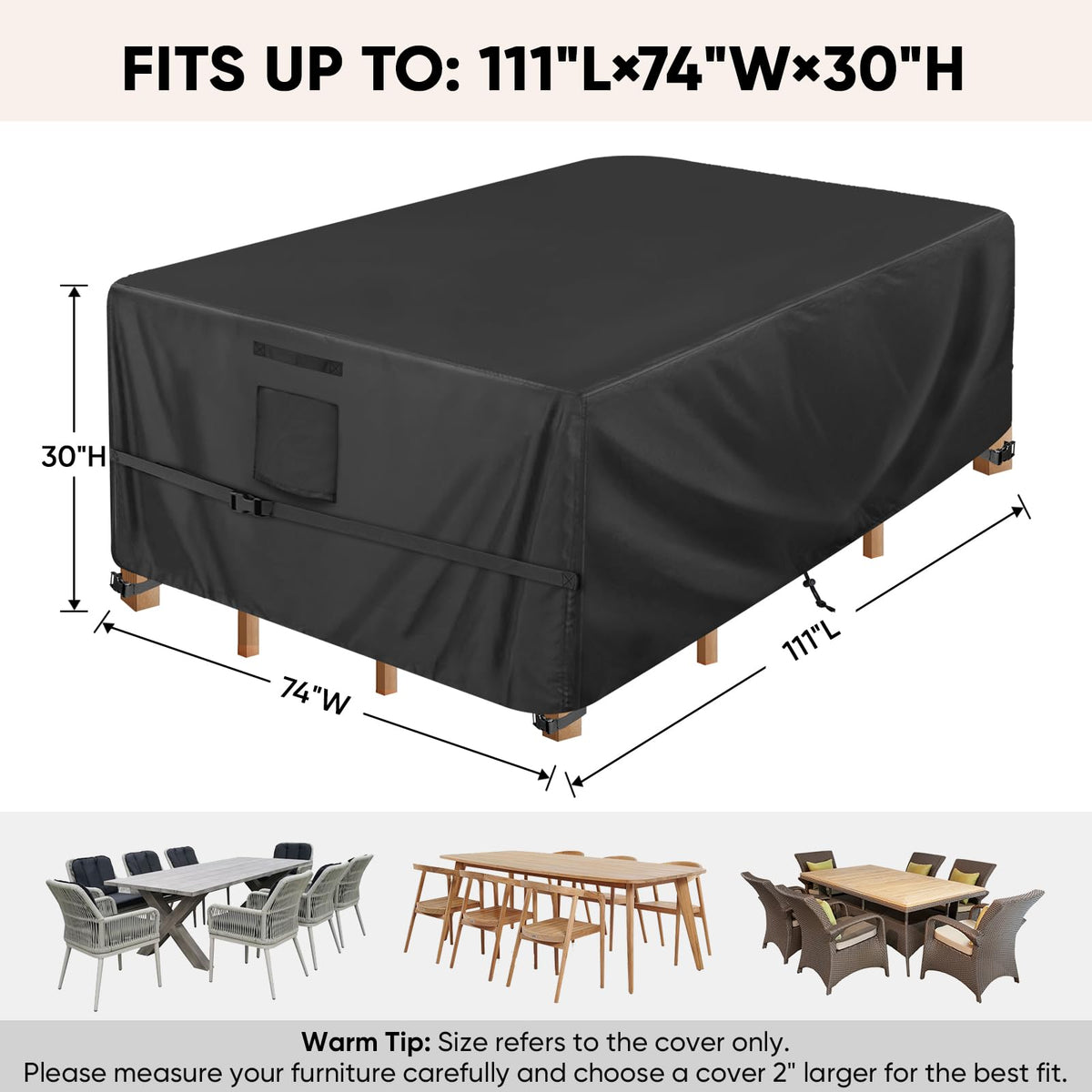 BALEINE outdoor chair cover shields seating with durable material and secure fit.