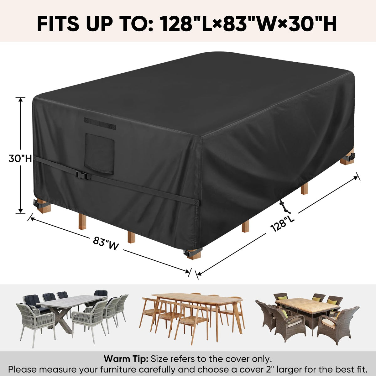 BALEINE patio chair cover shields chairs from sun and moisture for extended life