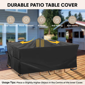 BALEINE outdoor sofa cover shields seating from moisture and UV fade.