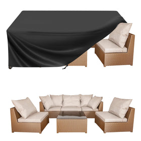 BALEINE patio table cover waterproof in heavy-duty Oxford fabric protects outdoor furniture.