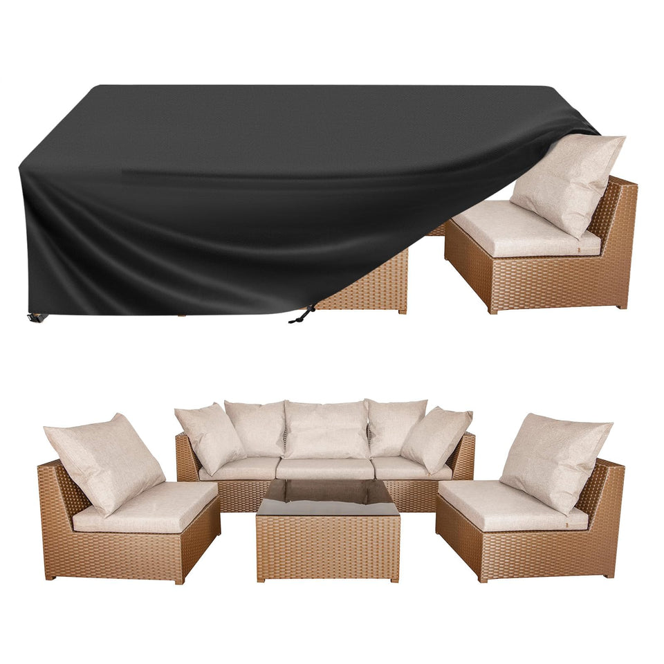 BALEINE patio table cover waterproof 420D Oxford protects from rain and dust.