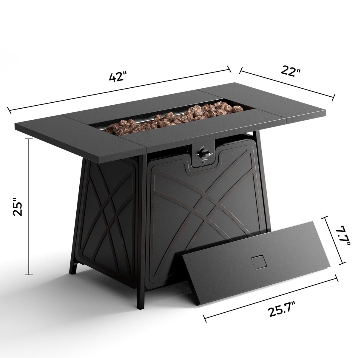 BALI OUTDOORS modern black fire pit design elevates outdoor style.