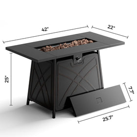 BALI OUTDOORS modern black fire pit design elevates outdoor style.