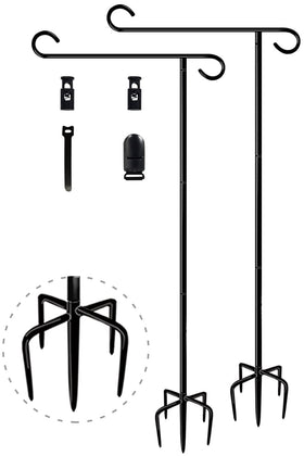 BALIE SPACE 49-inch flag stand with adjustable height for garden banners.