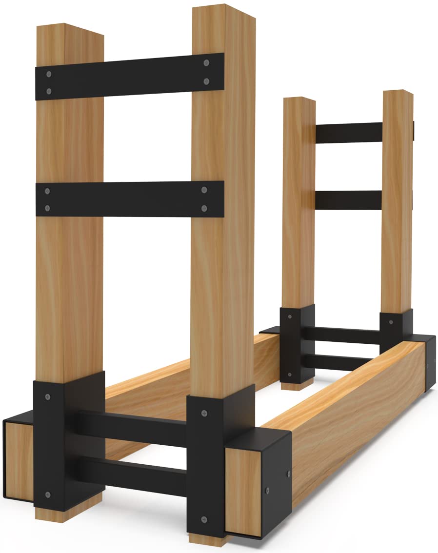 BALIE SPACE firewood brackets kit ready for assembly and storage setup