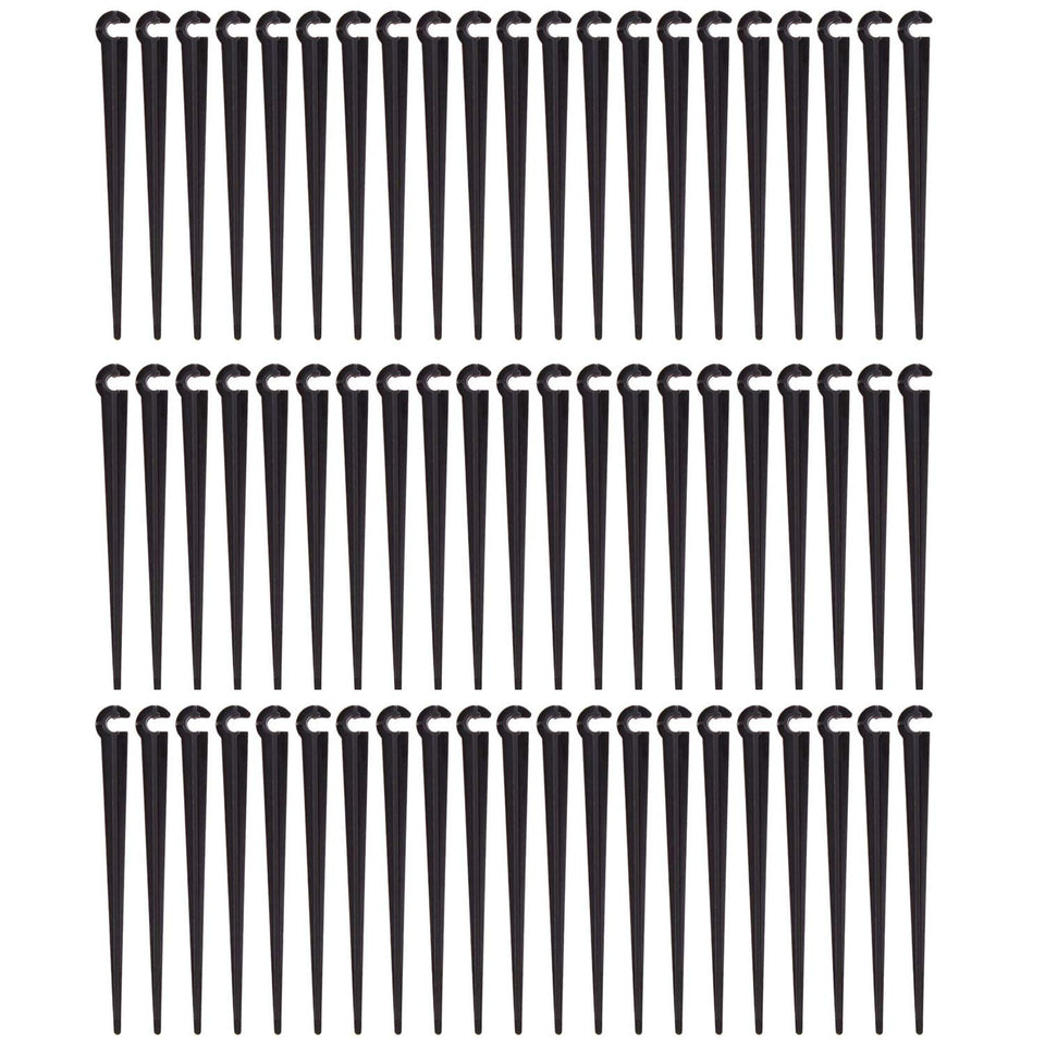 Balter-D irrigation stake supports 1/4 inch tubing for organized drip lines.