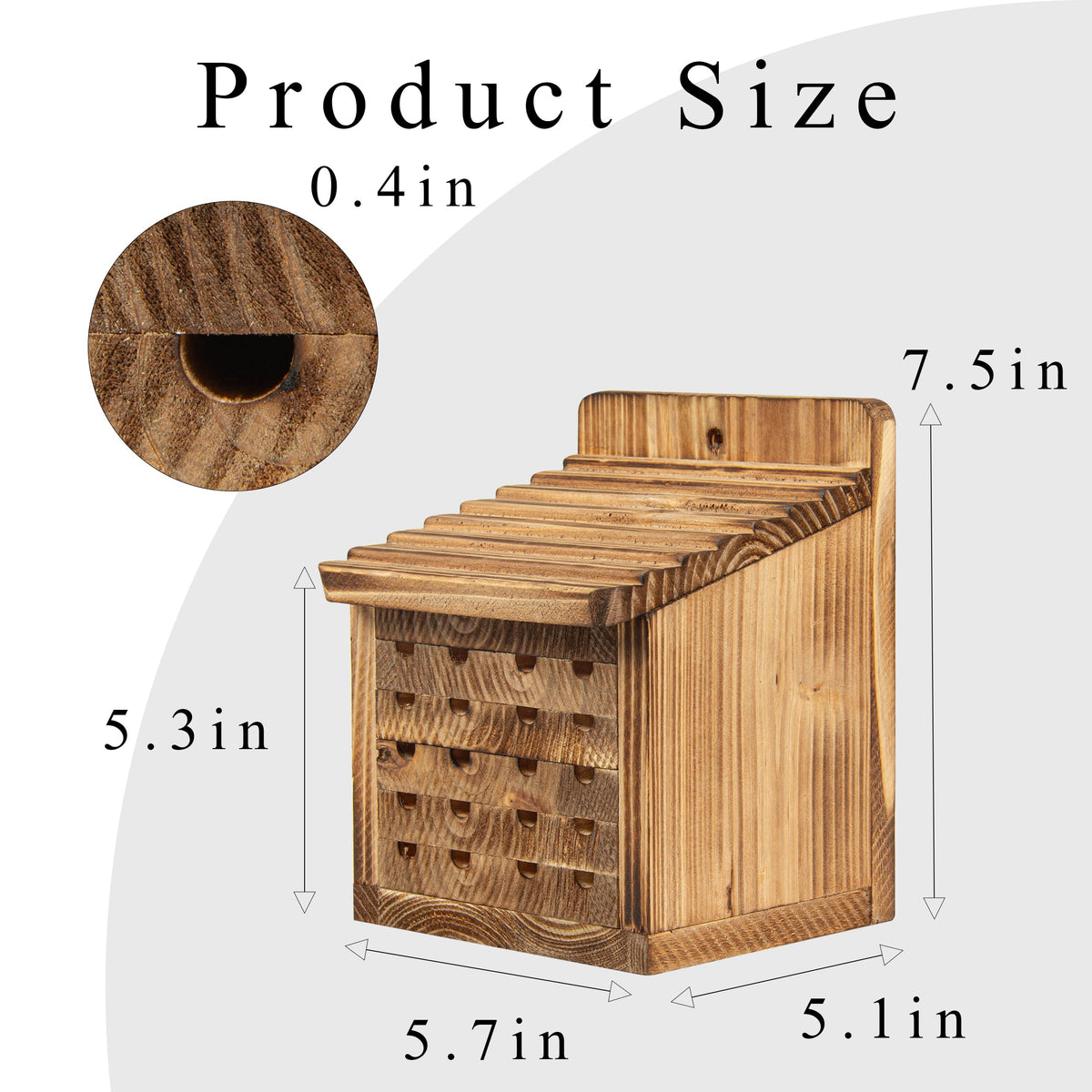 BalterFF Carpenter wood bee house frame showcases natural craftsmanship attracting leafcutter bees