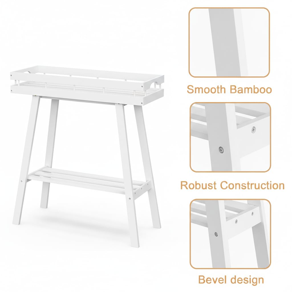 BAMBANG indoor plant display rack showcasing sturdy bamboo construction.