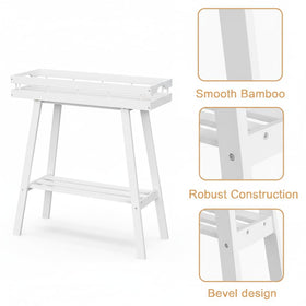BAMBANG indoor plant display rack showcasing sturdy bamboo construction.
