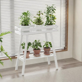 BAMBANG bottom shelf stability with protective ledge for pots.