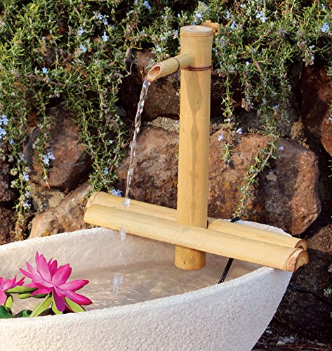 Bamboo Accents bowl rim placement enables quick, mess-free fountain setup.