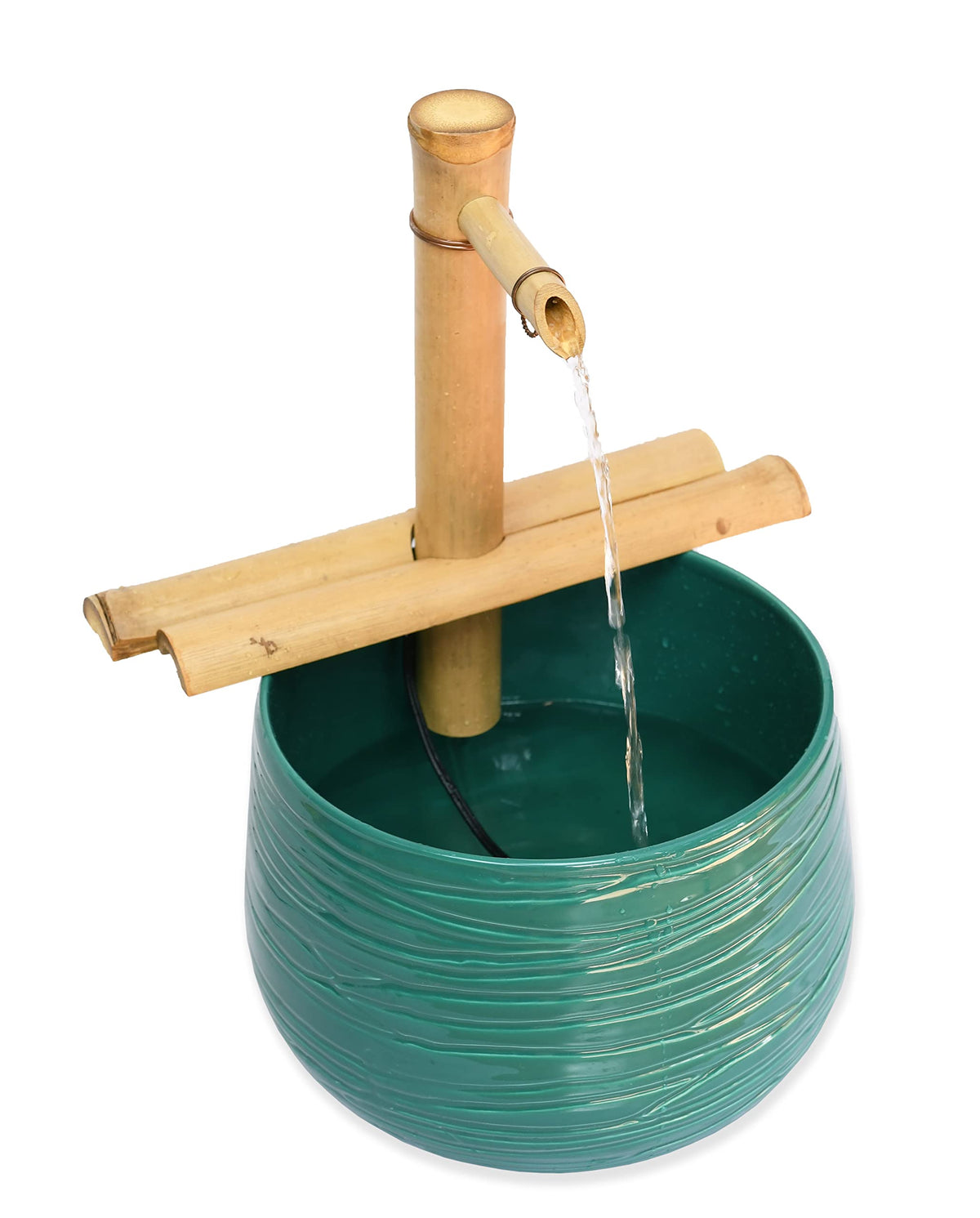 Bamboo Accents easy setup turns bowls into serene water features.