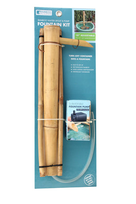 Bamboo Accents 70 GPH quiet pump delivers smooth water for tranquil fountain.