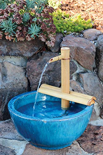 Bamboo Accents quiet pump included delivers a steady, low-noise stream.
