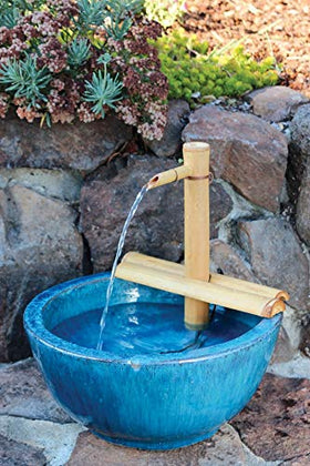 Bamboo Accents quiet pump included delivers a steady, low-noise stream.