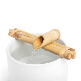 Bamboo Accents split-resistant bamboo spout provides steady, durable fountain performance.