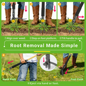 Bamda complete weeding kit includes leaf bag for yard cleanup