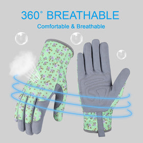 Bamllum breathable back-hand fabric keeps hands dry during gardening.