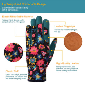 Bamllum gloves with durable microfiber leather for long-lasting garden protection.