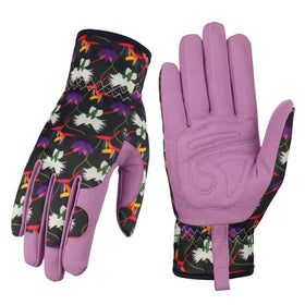 Bamllum leather gardening gloves for women show palm grip for precise planting