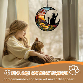 BamLue cat memorial suncatcher with customize name highlights personal tribute