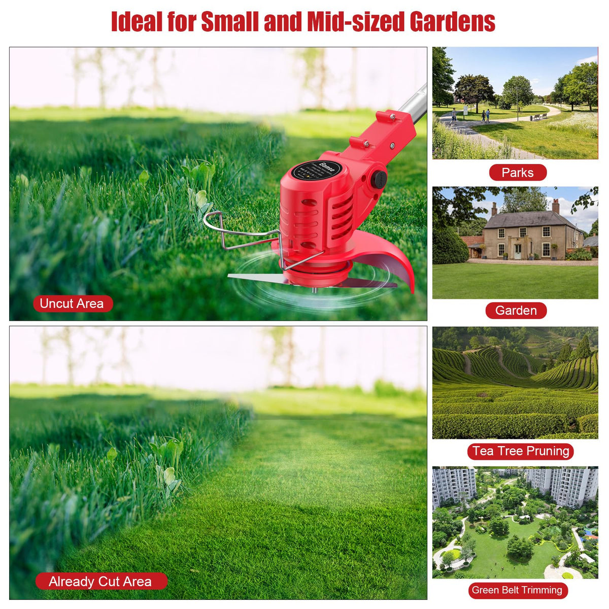 Protective gloves included with the Bamse weed wacker kit.