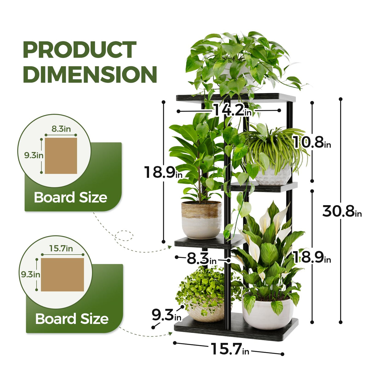 Bamworld 4-tier rack keeps patio plants organized and accessible