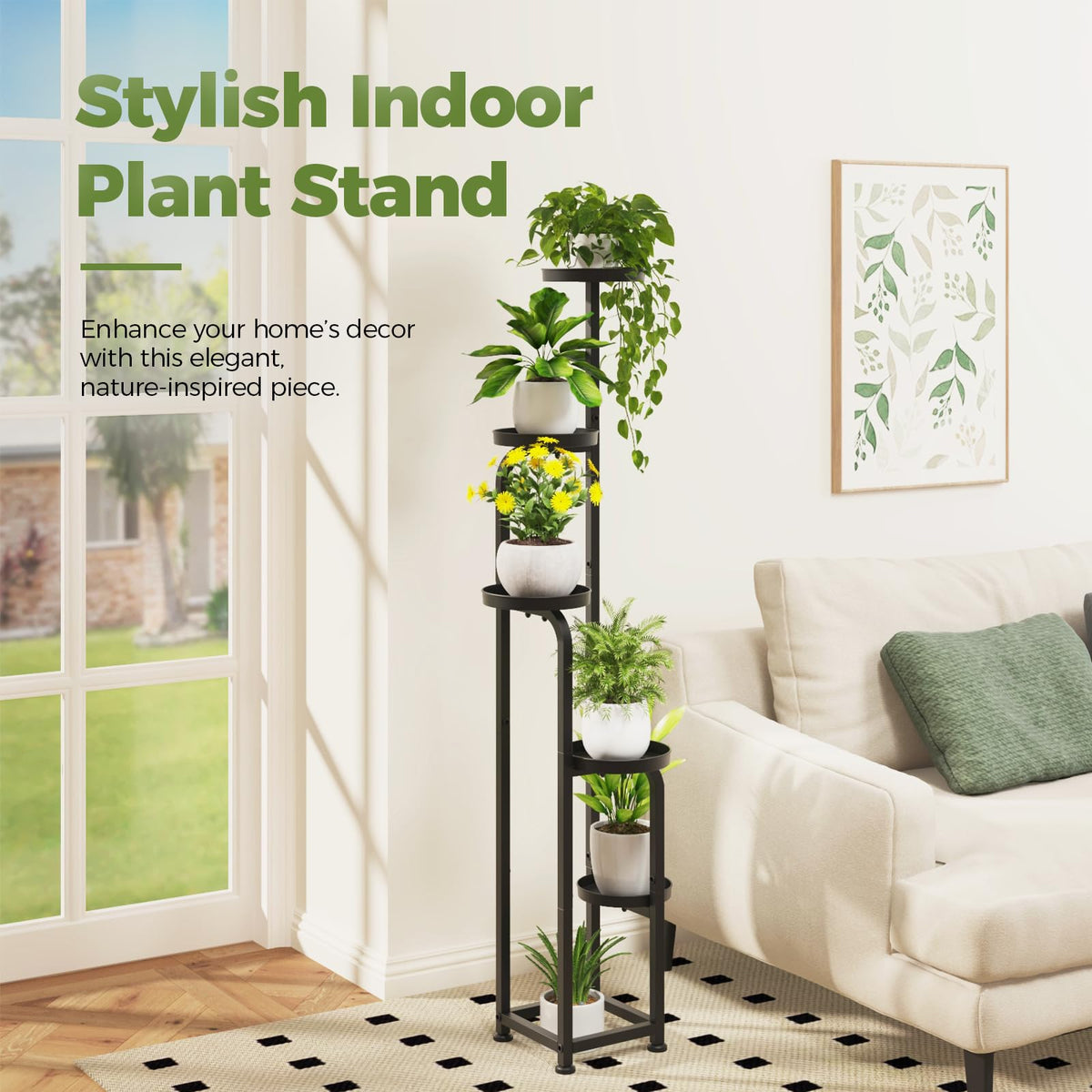Bamworld stand features adjustable feet for level stability on uneven floors.